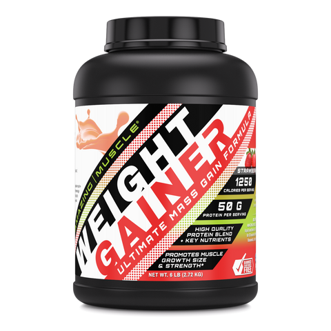 Amazing Muscle Whey Protein Gainer Strawberry Flavor 6 Lbs