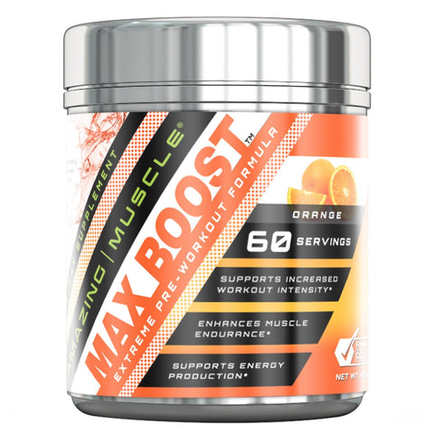 Amazing Muscle Max Boost- Advanced Pre-Workout Formula - 60 Servings