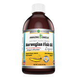 Amazing Omega Norwegian Fish Oil 16oz Orange Flavor