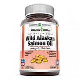 Amazing Omega Wild Alaskan Salmon Oil 1000 Mg 120 Softgels