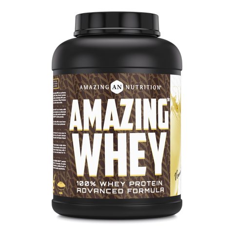Amazing Whey Whey Protein (Isolate & Concentrate) 5 Lb Vanilla Flavor