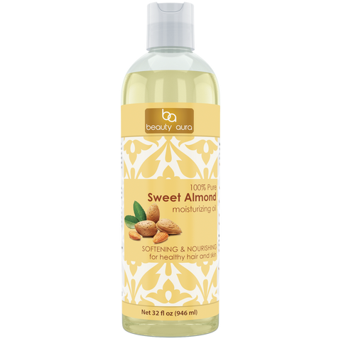 Beauty Aura Sweet Almond Oil 32 Fl Oz 946 Ml