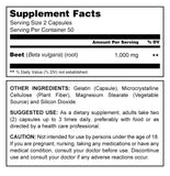 Herbal Secrets Beet Root  1000 Milligrams  100 Capsules - herbalsecrets