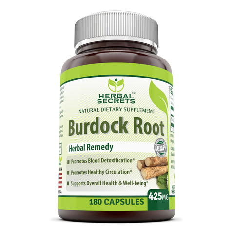 Herbal Secrets Burdock Root 425 Mg 180 Capsules