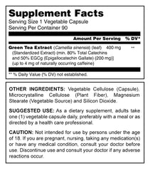 Herbal secrets EGCG Green Tea Extract 400 Mg 90 Capsules - herbalsecrets