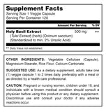 Herbal Secrets Holy Basil 500 Mg 120 Veggie Capsules - herbalsecrets