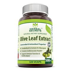 Herbal Secrets Olive Leaf Extract 500 Mg 120 Vegetarian Capsules