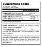 Herbal Secrets Oregano Ginger & Fennel 120 Softgels - herbalsecrets