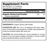 Herbal Secrets Organic Senna Powder 16 Oz 227 Servings - herbalsecrets