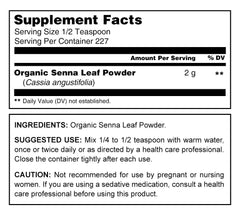 Herbal Secrets Organic Senna Powder 16 Oz 227 Servings - herbalsecrets