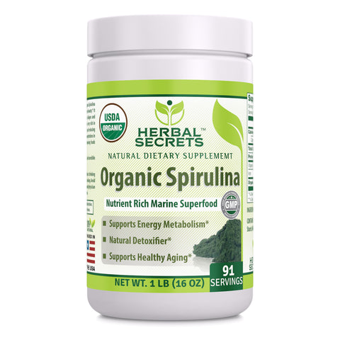 Herbal Secrets Organic Spirulina 1 Lbs 16 Oz