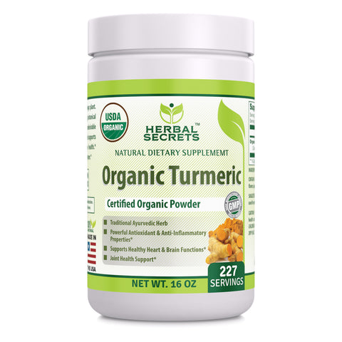 Herbal Secrets Organic Turmeric Powder 16 Oz