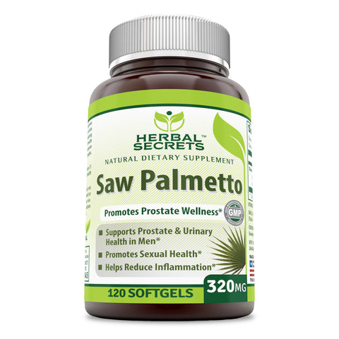 Herbal Secrets Saw Palmetto 320 Mg 120 Softgels