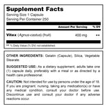 Herbal Secrets Vitex Fruit - 400 Mg, 250 Caps - herbalsecrets