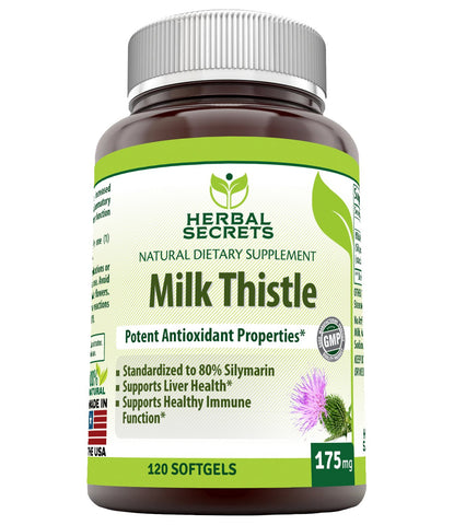 Herbal Secrets Milk Thistle 175 Mg 120 Softgels - herbalsecrets
