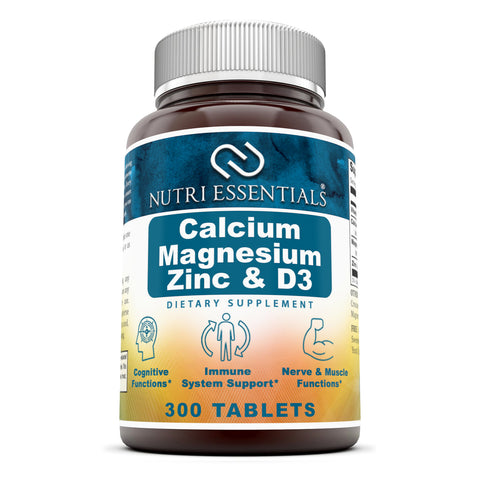 Nutri Essentials Calcium Magnesium Zinc & Vitamin D3 300 Tablets