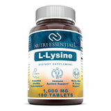 Nutri Essentials L Lysine  1000 Mg 180 Tablets
