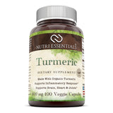 Nutri Essentials Turmeric Curcumin Dietary Supplement 800 Mg 100 Veggie Capsules