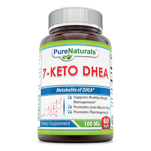 Pure Naturals 7 KETO DHEA 100 Mg 60 Veggie Capsules