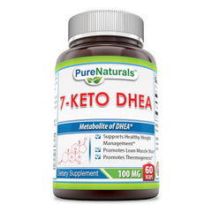 Pure Naturals 7 KETO DHEA 100 Mg 60 Veggie Capsules