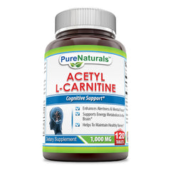 Pure Naturals Acetyl L Carnitine 1000 Mg 120 Tablets