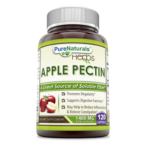 Pure Naturals Herbs Apple Pectin 1400 Mg 120 Capsules