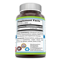 Pure Naturals Biotin Dietary Supplement 10000 Mcg 120 Tablets