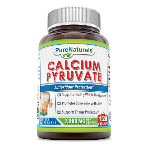 Pure Naturals Calcium Pyruvate 1500 Mg 120 Capsules