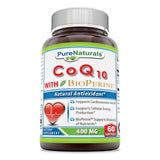 Pure Naturals CoQ10 With Bioperine 400 Mg 60 Softgels