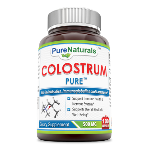 Pure Naturals Colostrum 500 Mg 100 Capsules