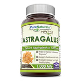 Pure Naturals Astragalus 1000 Mg 120 Capsules