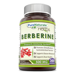 Pure Naturals Berberine 500 Mg 360 Capsules