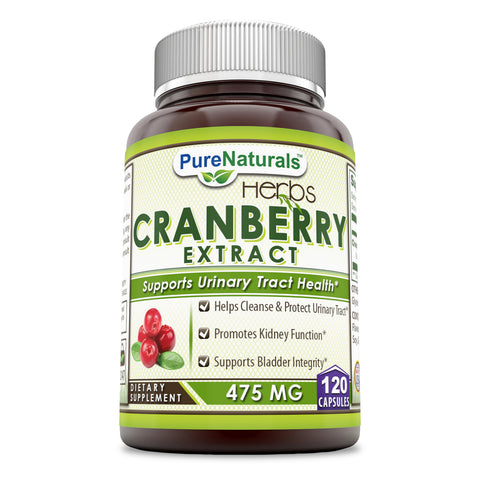 Pure Naturals Cranberry Extract 475 Mg 120 Capsules