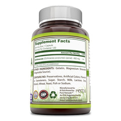 Pure Naturals Echinacea Supplement 400 Mg 120 Capsules