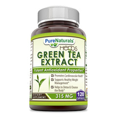 Pure Naturals Green Tea Extracts 315 Mg 120 Capsules