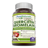 Pure Naturals Quercetin with Bromelain 800 Mg + 165 Mg 60 Veggie Capsules