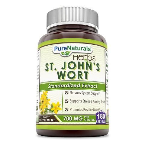 Pure Naturals St. John's Wort 700 Mg 180 Capsules