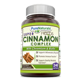 Pure Naturals Super Cinnamon Complex With Chromium & Biotin 120 Capsules