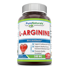 Pure Naturals L-Arginine 500 mg 120 Capsules