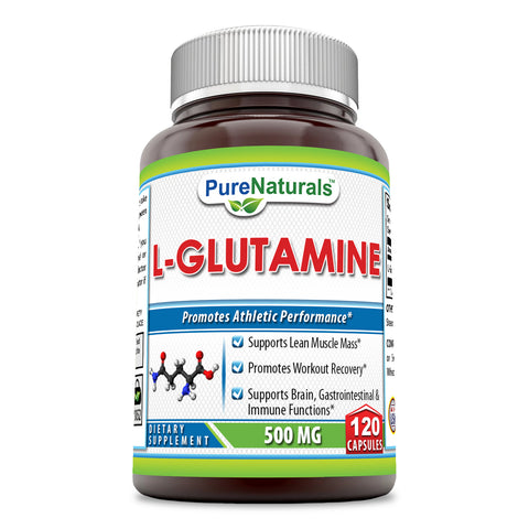 Pure Naturals L-Glutamine 500 Mg 120 Capsules