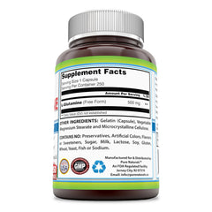 Pure Naturals L Glutamine 500 Mg 250 Capsules