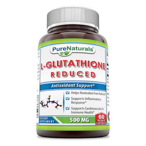 Pure Naturals L-Glutathione 500 Mg 60 Veggie Capsules