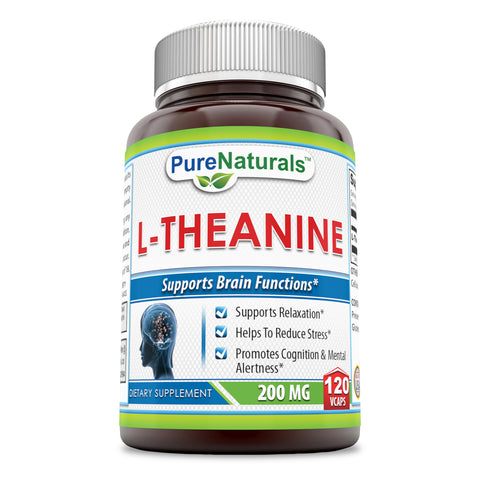 Pure Naturals L Theanine 200 Mg 120 Veggie Capsules