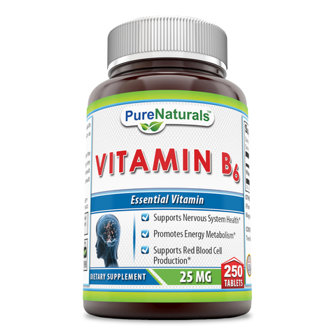 Pure Naturals Vitamin B 6 25 Mg 250 Tablets