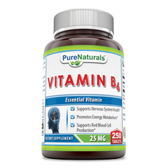 Pure Naturals Vitamin B 6 25 Mg 250 Tablets