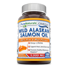 Pure Naturals Wild Alaskan Salmon Oil 1000 Mg 180 Softgels