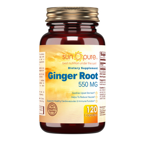 Sun Pure Plain Ginger Root 550 Mg 120 Capsules