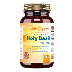 Sun Pure Holy Basil 500 Mg 120 Veggie Capsules