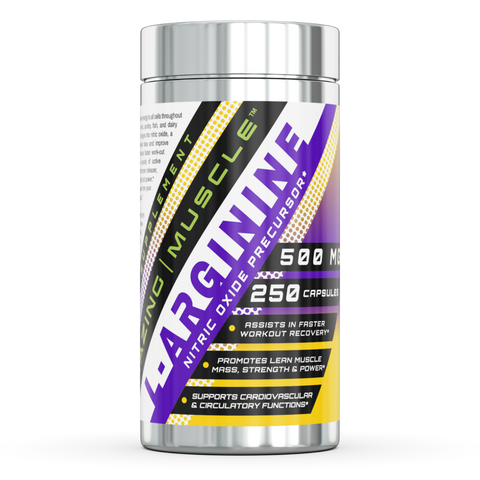 Amazing Muscle L Arginine Essential Amino Acid 500 Mg 250 Capsules