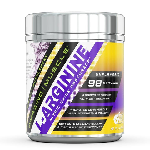 Amazing Muscle L Arginine Essential Amino Acid Powder 1 Lb Unflavored